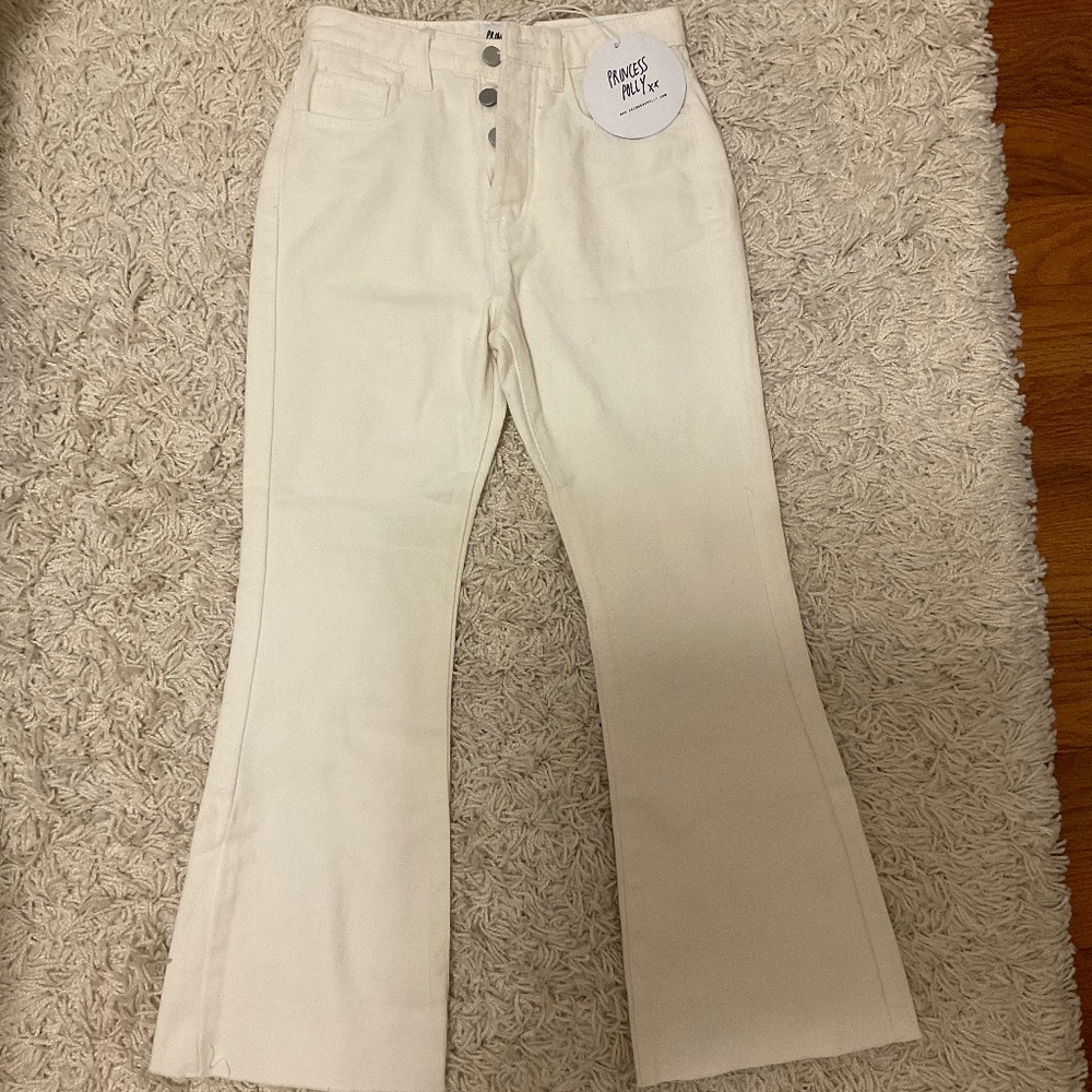 Princess Polly White Jeans Size 2
